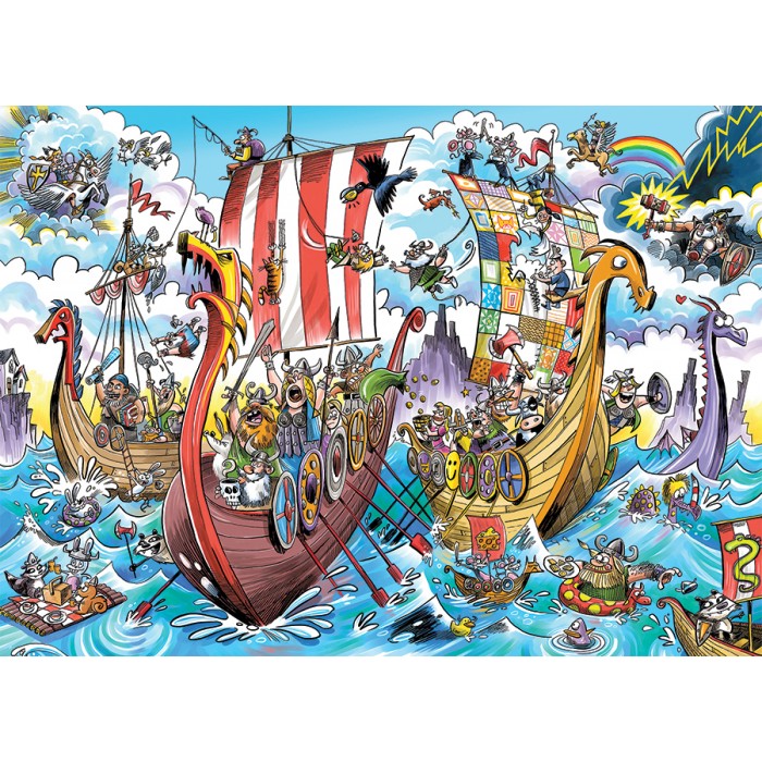 Puzzle Cobble-Hill-47033 Le voyage des Vikings