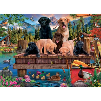 Puzzle  Cobble-Hill-47038 Pups and Ducks (Family)