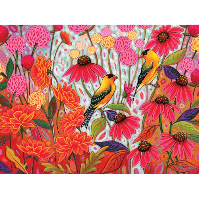 Puzzle Cobble-Hill-48001 XXL Pieces - Springtime Goldfinches