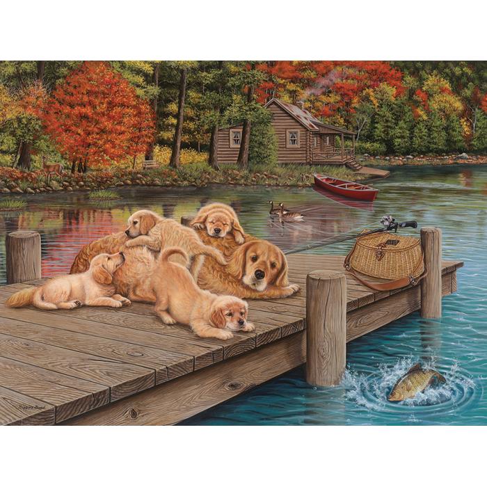 Puzzle Cobble-Hill-48020 Lazy Day on the Dock