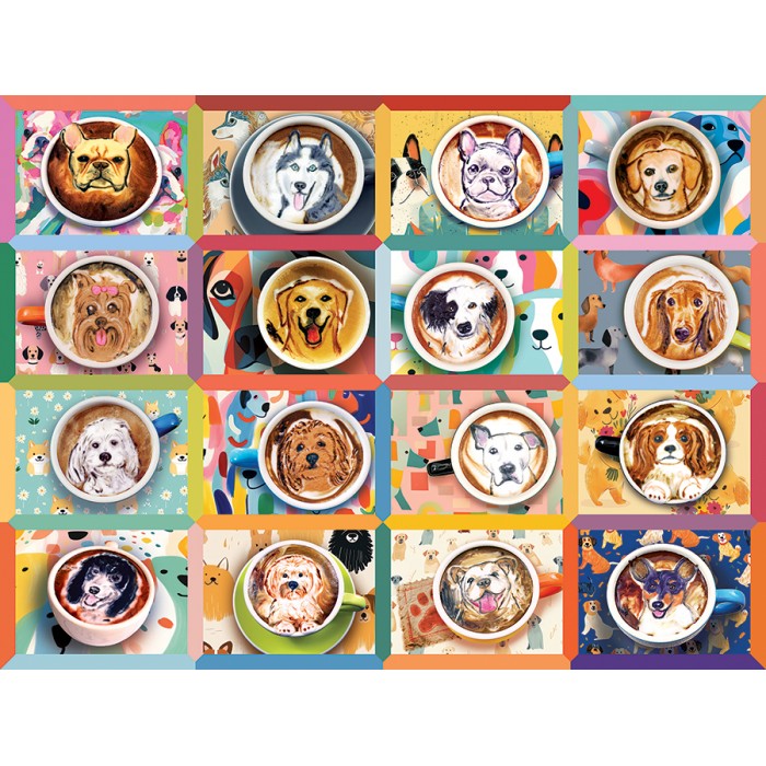Puzzle Cobble-Hill-48032 Puppy Lattes