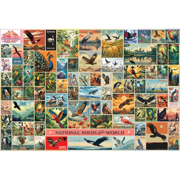 Puzzle Cobble-Hill-49024 National Birds of the World