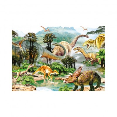 Puzzle  Dino-34343 XXL Pieces - Dinosaurs