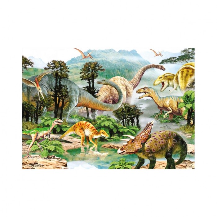 Puzzle Dino-34343 XXL Pieces - Dinosaurs