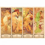  Dtoys-70043 Jigsaw Puzzle - 1000 Pieces - Alphonse Mucha : Seasons