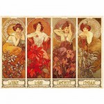  Dtoys-70067 Jigsaw Puzzle - 1000 Pieces - Alphonse Mucha : Precious Stones