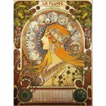  Dtoys-70111 Jigsaw Puzzle - 1000 Pieces - Alphonse Mucha : Zodiac