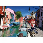  DToys-70814 Jigsaw Puzzle - 1000 Pieces - Landscapes : Burano, Italy