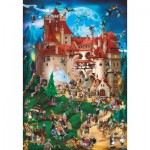 Puzzle  DToys-70852 Cartoon Collection : Vampire Party