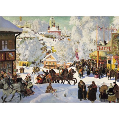 Puzzle  Dtoys-73846 Boris Kustodiev - Maslenitsa