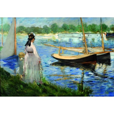 Puzzle  Dtoys-74522 Edouard Manet - The-Banks of the Seine at Argenteuil