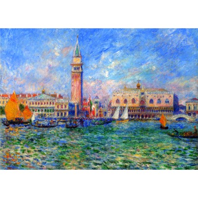 Puzzle  Dtoys-74911 Pierre-Auguste Renoir: The Doge's Palace, Venice