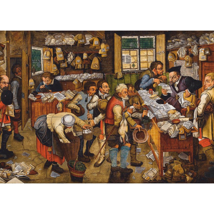 Puzzle Dtoys-74942 Brueghel Pieter the Younger: The Payment of the Tithes, 1617-1622