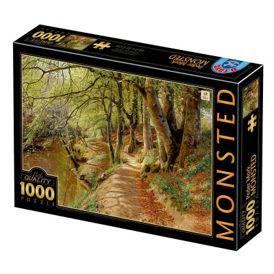 Puzzle  Dtoys-77653 Peder Mørk Mønsted - A Spring Day in the Woods with Fresh-Blown Beeches and Anemones in the Forest B