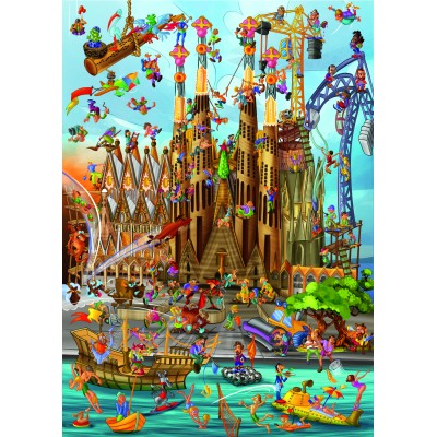 Puzzle  Dtoys-79183 Cartoon Collection - Sagrada Familia