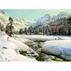 Peder Mørk Mønsted - Winter Landscape in Switzerland near Engadin