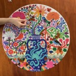 Puzzle  eeBoo-51123 XXL Teile - BIRDS AND FLOWERS
