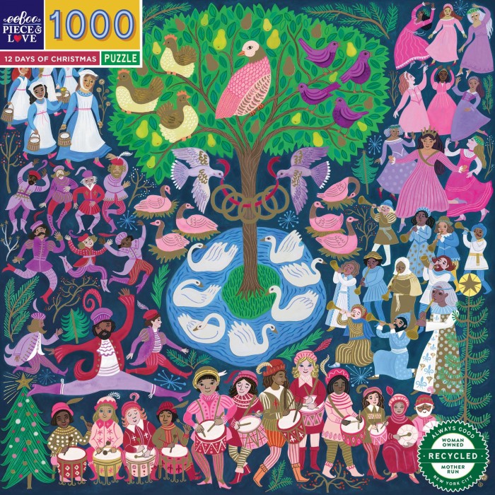 Puzzle eeBoo-51495 12 Jours de Noël