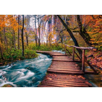 Puzzle  Enjoy-Puzzle-1089 Forest Stream in Plitvice, Croatia