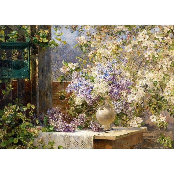 Puzzle Enjoy-Puzzle-1134 Marie Egner: In the Blossoming Bower