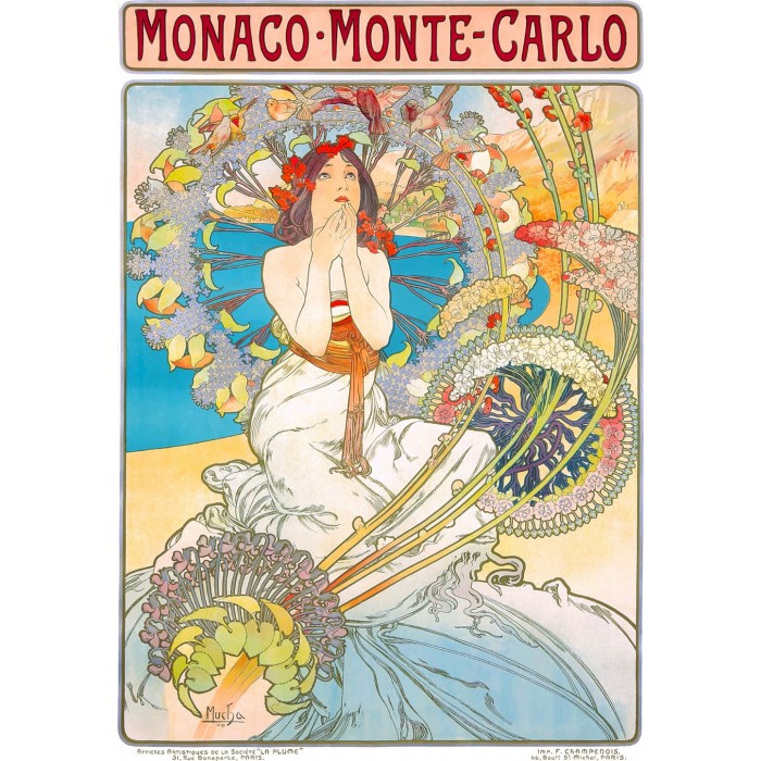 Puzzle Enjoy-Puzzle-1560 Monaco Monte Carlo, Alphonse Mucha