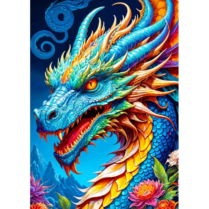 Puzzle Enjoy-Puzzle-2143 Blauer Drache