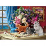 Puzzle  Eurographics-6000-5914 Puzzelnde Katzen