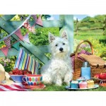 Puzzle  Eurographics-6500-5461 Pièces XXL - Scottie Dog Picnic