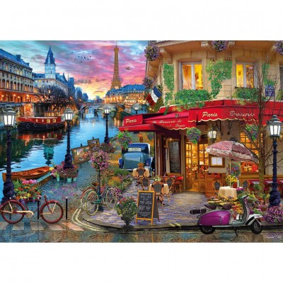 Puzzle  Gibsons-G3561 XL Pieces - Sunset on the Seine