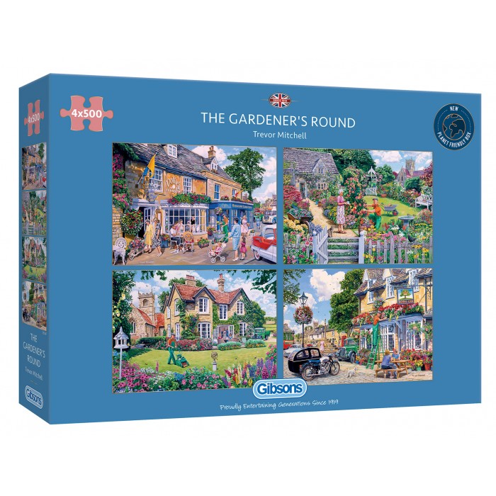 Gibsons-G5047 4 Puzzles - The Gardener's Round