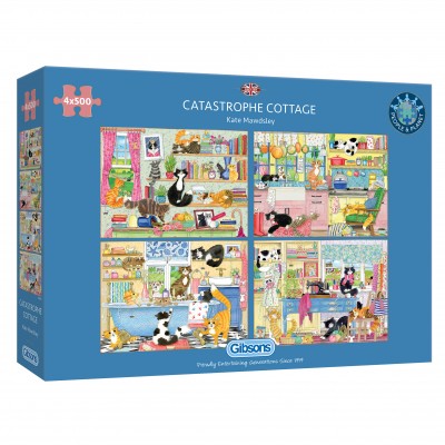  Gibsons-G5062 4 Puzzles - Catastrophe Cottage