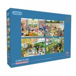  Gibsons-G5065 4 Puzzles - A Dog's Life