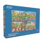 Puzzle  Gibsons-G5066 4 X 500 Pieces - Roots and Shoots