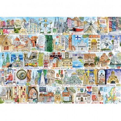 Puzzle  Gibsons-G7146 Sehenswürdigkeiten Und Klänge Von Europa