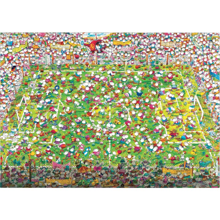 Heye-29072 Jigsaw Puzzle - 4000 Pieces - Mordillo : Crazy World Cup