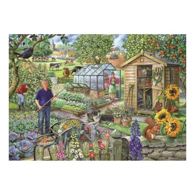 Puzzle  House-Of-Puzzles-HP0226 XXL Teile - Im Schrebergarten