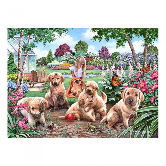 Puzzle House-Of-Puzzles-HP0556 Pièces XXL - Chiots Boueux