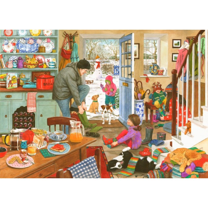 Puzzle House-Of-Puzzles-HP0594 Woolly Hats & Wellies