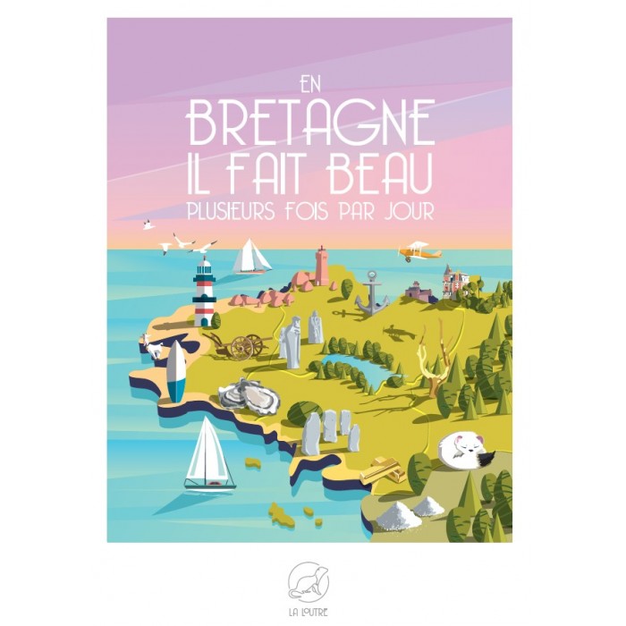 Puzzle Puzzle-La-Loutre-5870 En BRETAGNE Il fait beau plusieurs fois par Jour