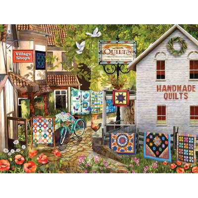 Puzzle Tom Wood - Village Shops Sunsout-28559 1000 pieces Jigsaw ...