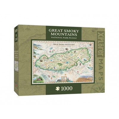 Puzzle  Master-Pieces-71703 Xplorer Maps - Great Smoky Mountains