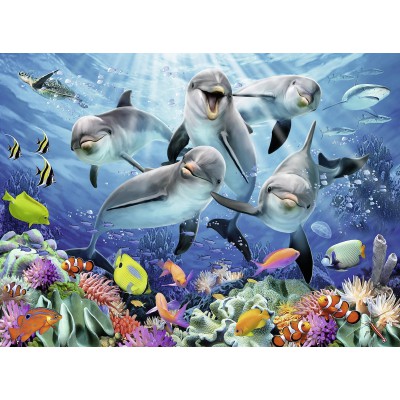 Puzzle  Ravensburger-00200 Dolphins in the Coral Reef