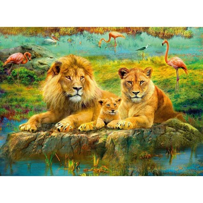Puzzle  Ravensburger-00220 Lions in the Savannah