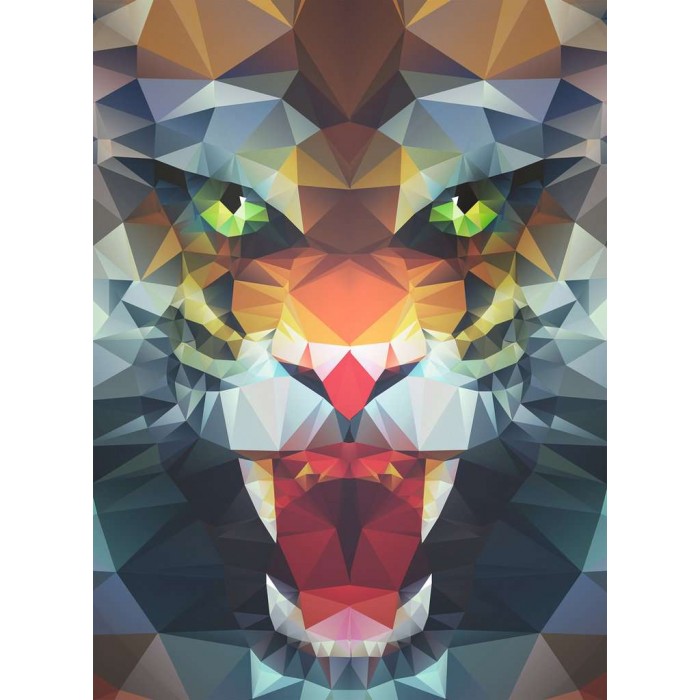 Puzzle Ravensburger-00239 Polygone Lion