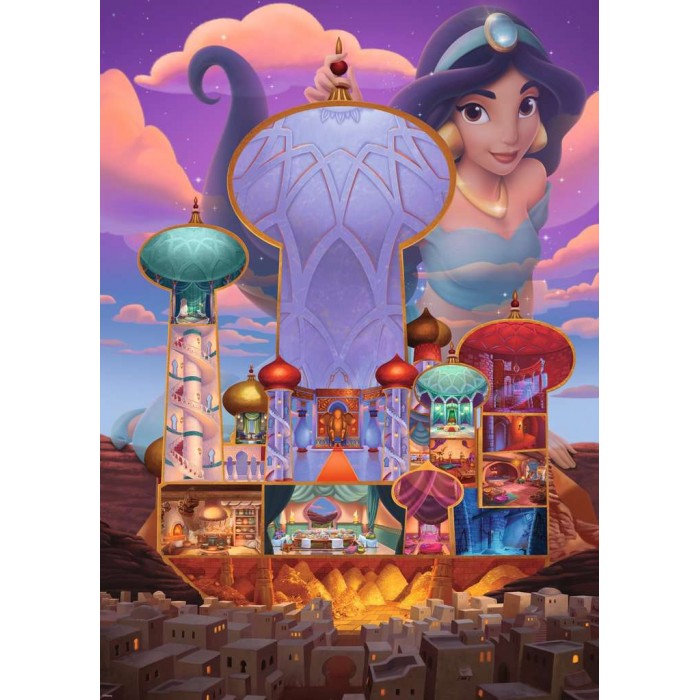 Puzzle Ravensburger-00258 Disney Castles Jasmine