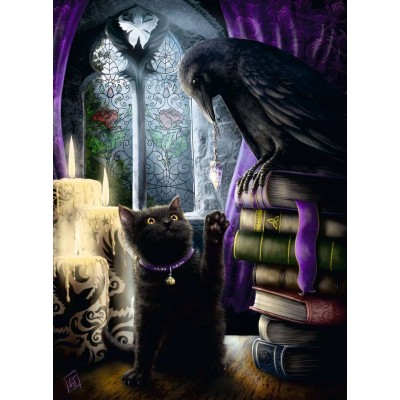 Puzzle  Ravensburger-00314 Cat and Raven