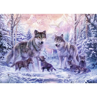 Puzzle  Ravensburger-00647 Arctic wolves