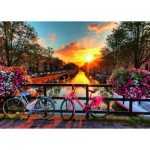 Puzzle  Ravensburger-00662 Bicycles in Amsterdam