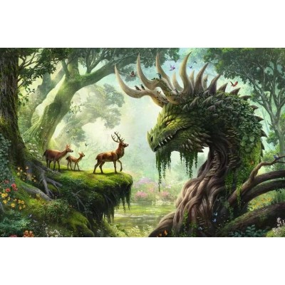Puzzle  Ravensburger-00808 The Awakening of the Dragon