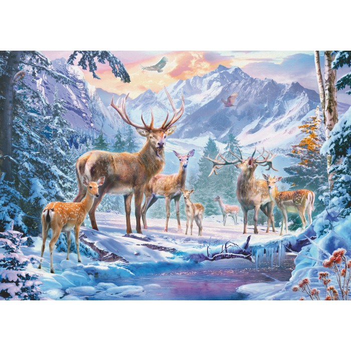 Puzzle Ravensburger-00888 Chevreuils Et Cerfs